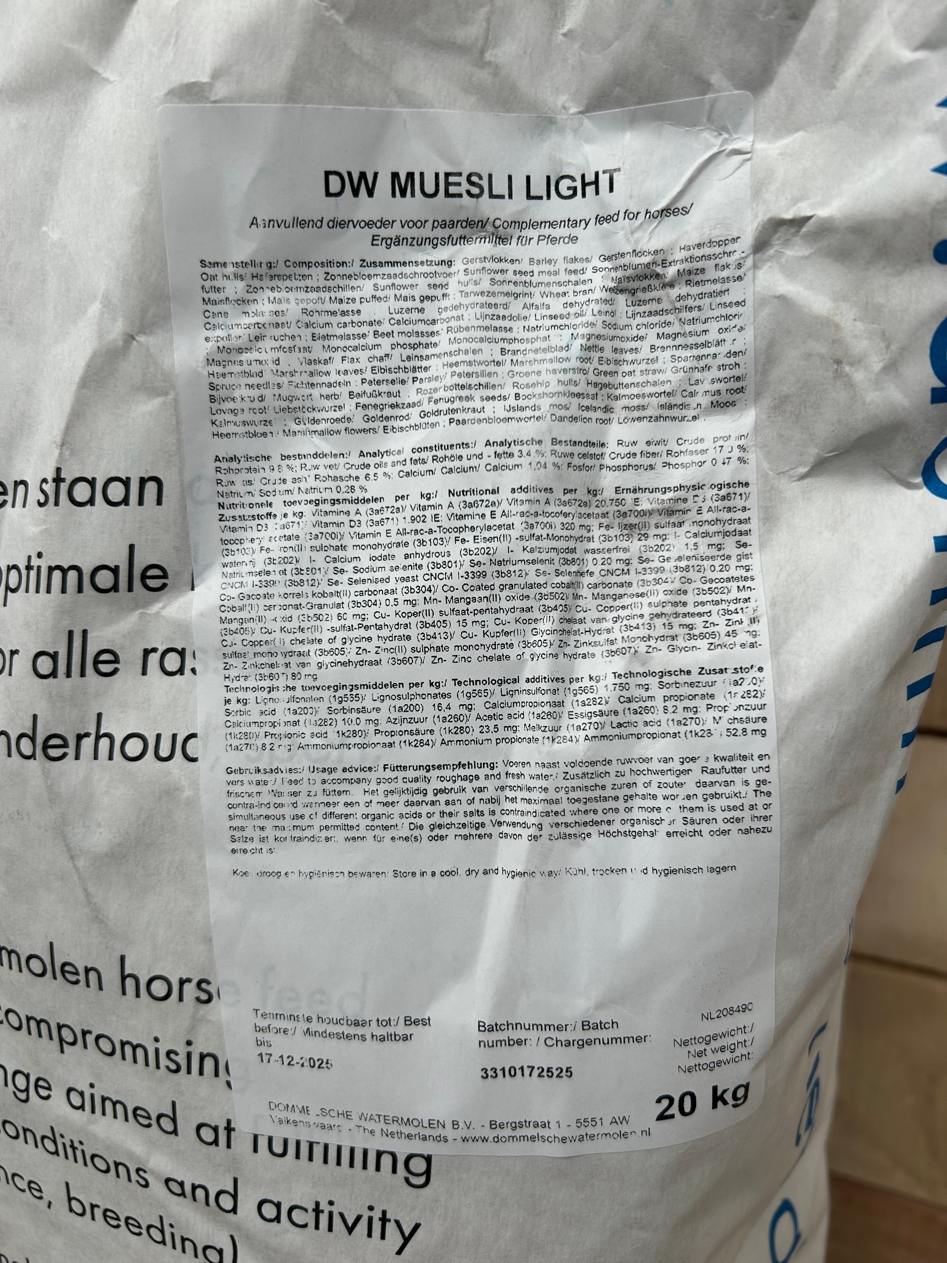 DW Muesli Light 20 kg