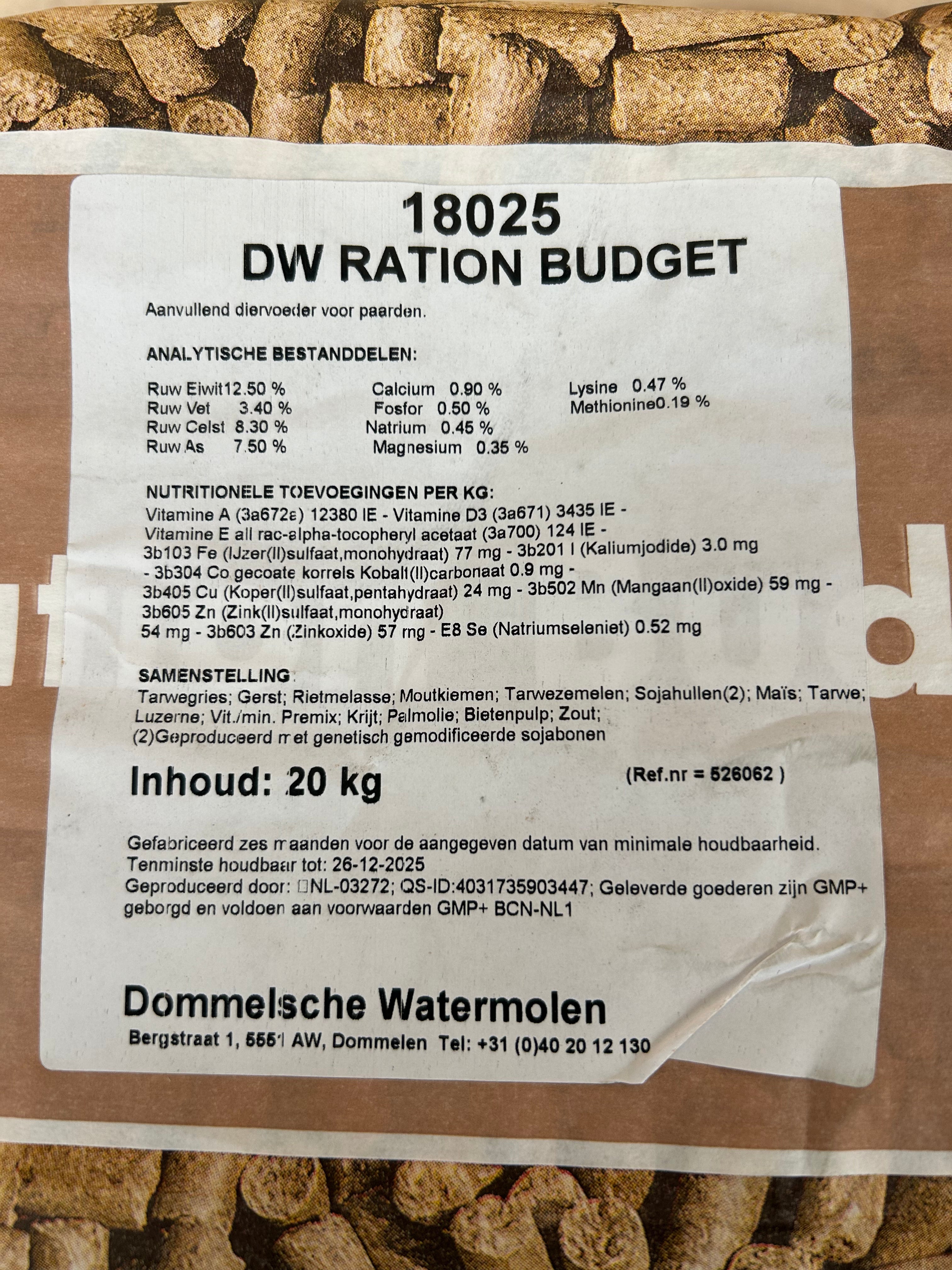 DW Ration Budget 20 kg